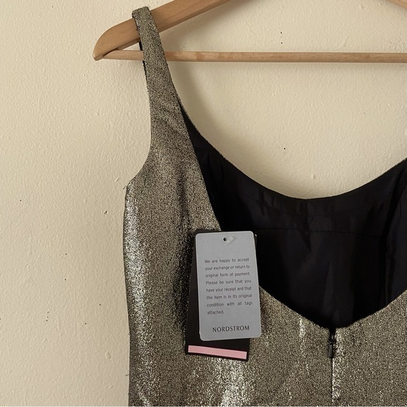 LA FEMME Metallic Fit & Flare Cocktail Dress Size 8 - Picture 8 of 13